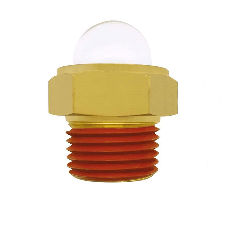 Brass Dome Oil Sight Glass – 1/2 NPT High Pressure Level Plug for Air Compressor