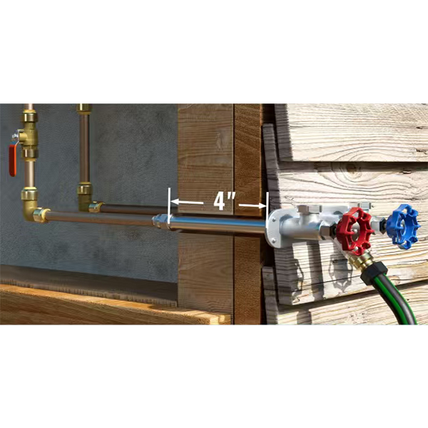4 Inch Frost Free Water Spigot Faucet Supply Hot (1)