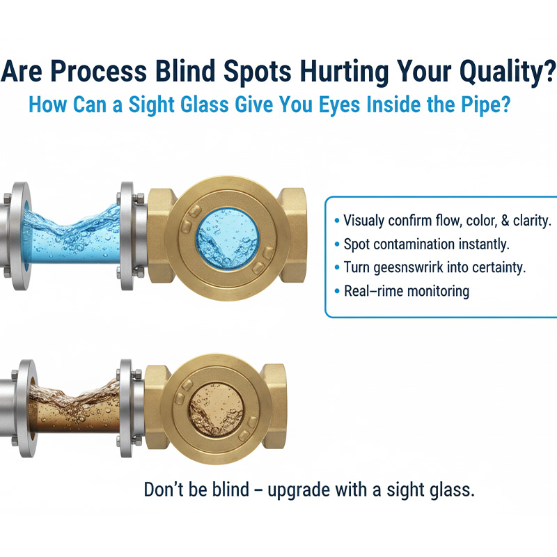 Single Window Pipe Sight Glass 