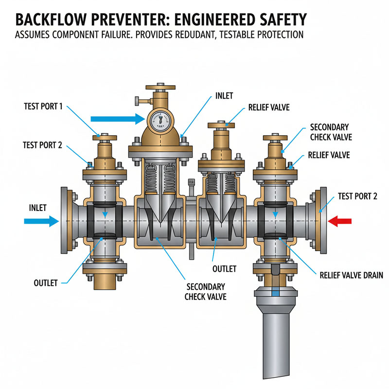 the difference between a backflow and a check valve.7