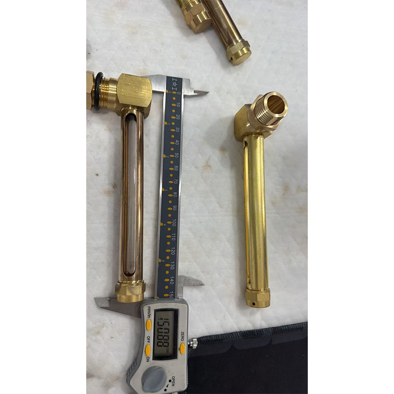 1/4″ to 1″ NPT L-Shape Brass Oil Level Sight Gauge Fluid Level Indicator for Hydraulic Tanks, Gearboxes & Air Compressors