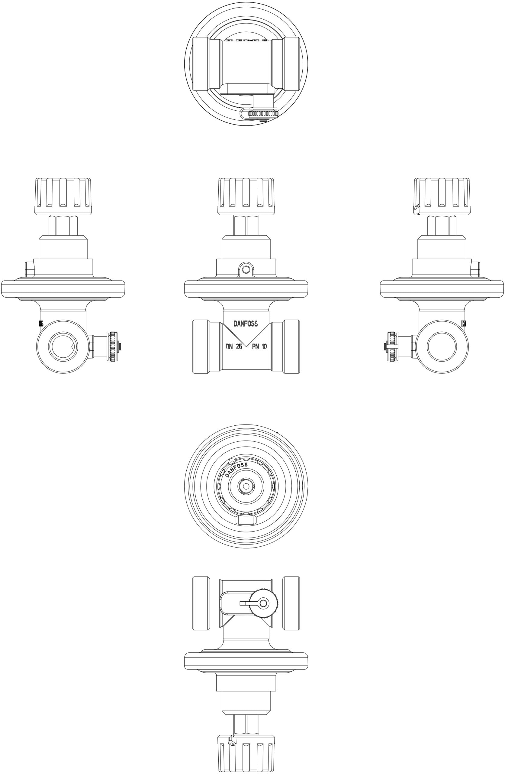 DN25 Differential Pressure Controller | Automatic Balancing Valve | ASV-P