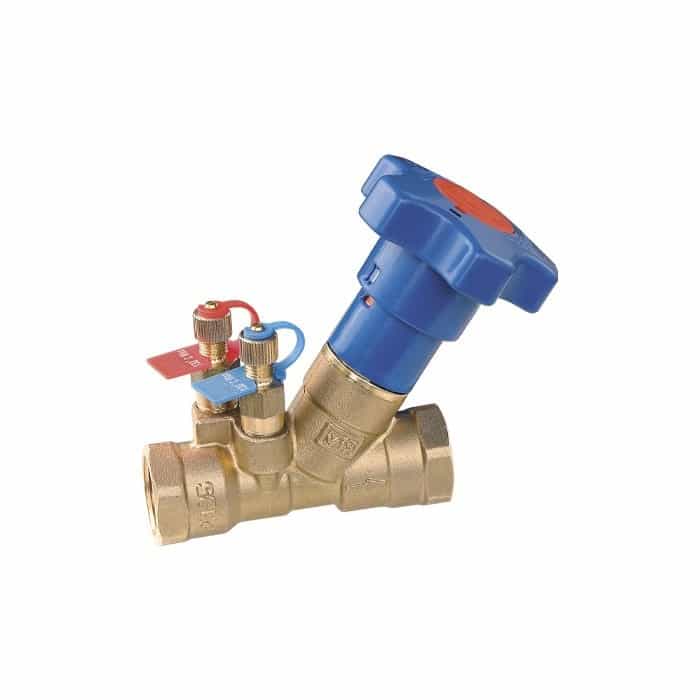 1/2 to 2 BSP DZR Brass Fixed Orifice Static Balancing Valve with Drain, Circuit Balancing Valve