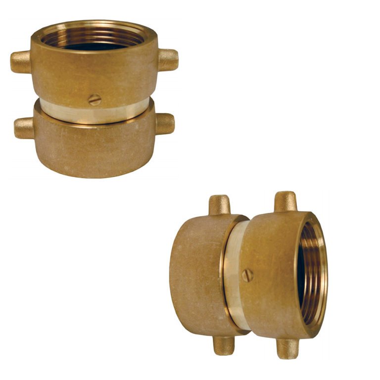 FA011 1-1/2″ NPSH Brass Fire Equipment Double Female Swivel Adapter With Pin Lug