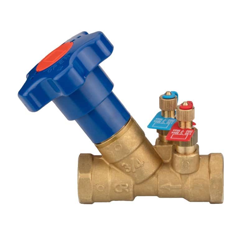 1/2 to 2 BSP DZR Brass Fixed Orifice Static Balancing Valve with Drain, Circuit Balancing Valve